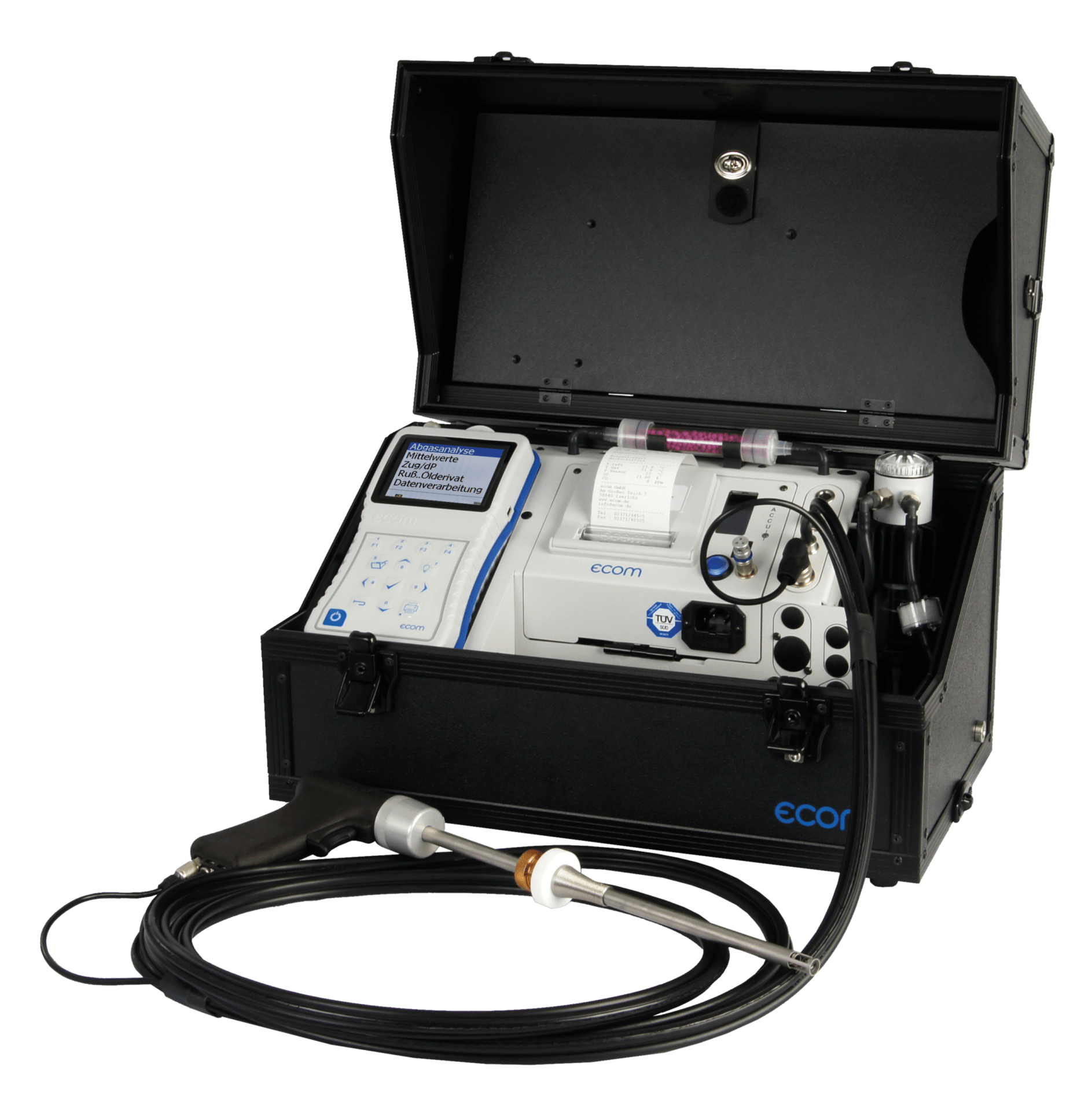 ecom-J2KNpro Easy - Abgasanalysegerät für größere Heizungsanalagen, Motoren, Brenner sowie industriellen Anwendungen